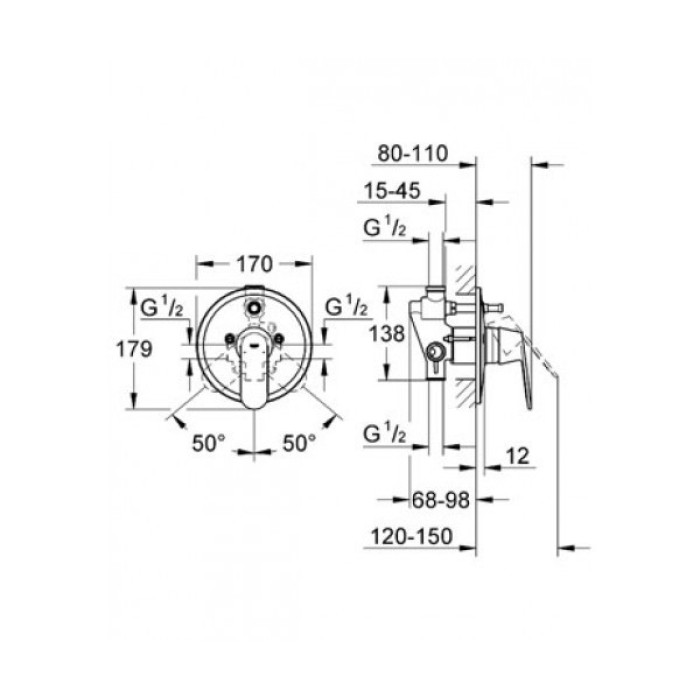 Смеситель для душа GROHE Eurosmart Cosmopolitan 32879000