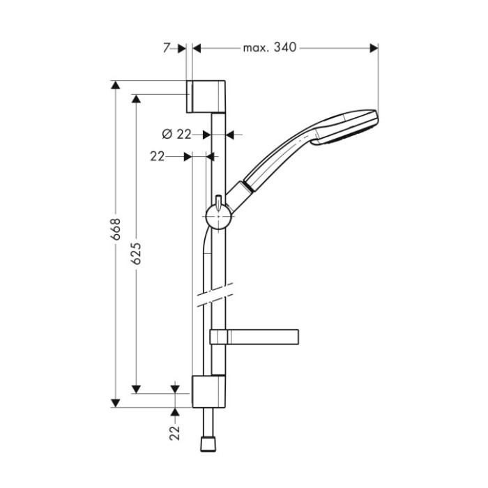 Душевой набор HANSGROHE Croma 100 Multi/Unica`C