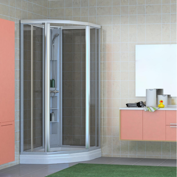 Душевая кабина KERAMAC  SHARKEZA  90*90*205 см с задней стенкой