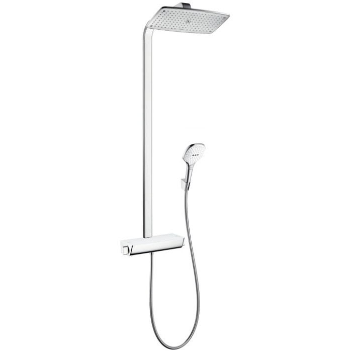 Raindance Select E Air 1jet 360 мм Showerpipe Душевая система с термостатом, белый/хром Raindance Select E Air 1jet 360 мм Showerpipe Душевая система с термостатом, белый/хром