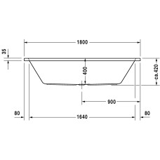 Duravit D-CODE ванна 180*80см