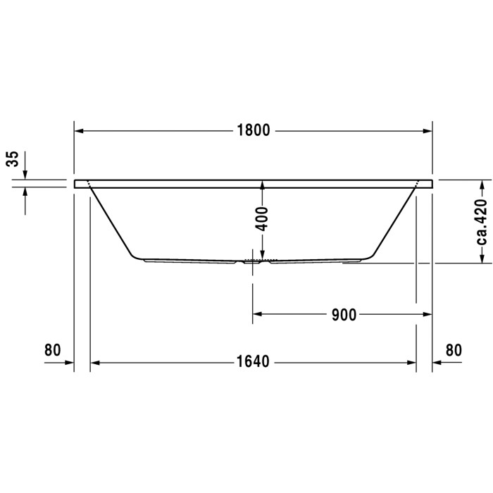 Duravit D-CODE ванна 180*80см