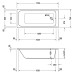 Duravit D-CODE ванна прямоугольная 170*75см