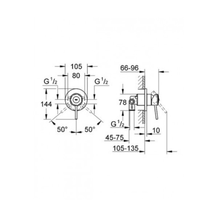 Смеситель для душа GROHE BauClassic