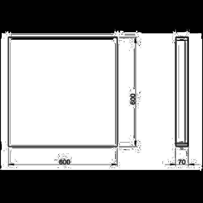 Дзеркало KOLO TWINS 60*60*7 см, білий глянець
