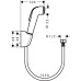 Hansgrohe Гигиенический душ, со шлангом 1,25м и держателем, белый/хром
