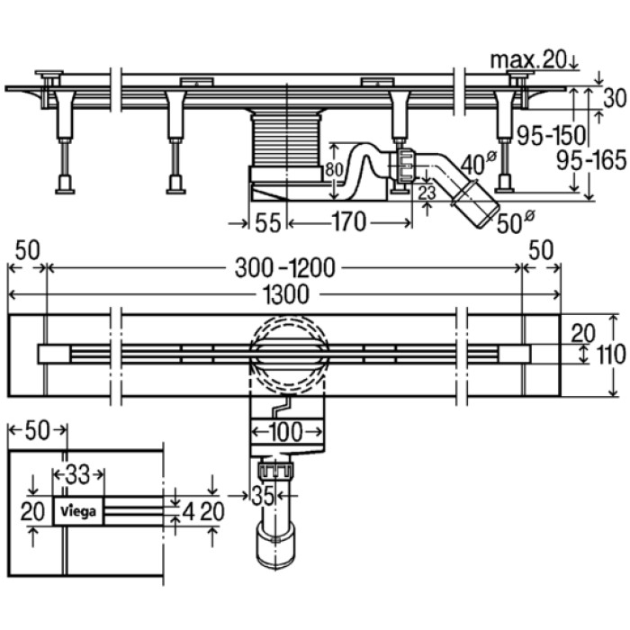 Комплект: лоток Advantix Vario, дизайн-вставка Visign SR1 матова (704353)