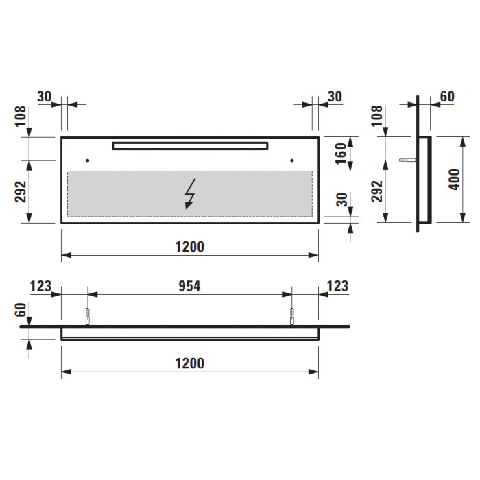 Дзеркало LAUFEN ALESSI ONE 120*40 см, з підсвічуванням