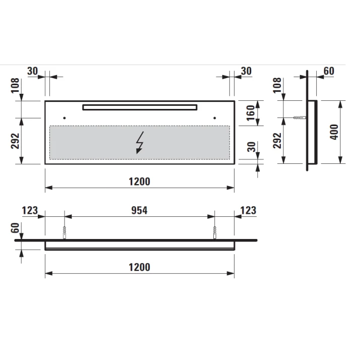 Зеркало LAUFEN ALESSI ONE 120*40 см, с подсветкой - купить в