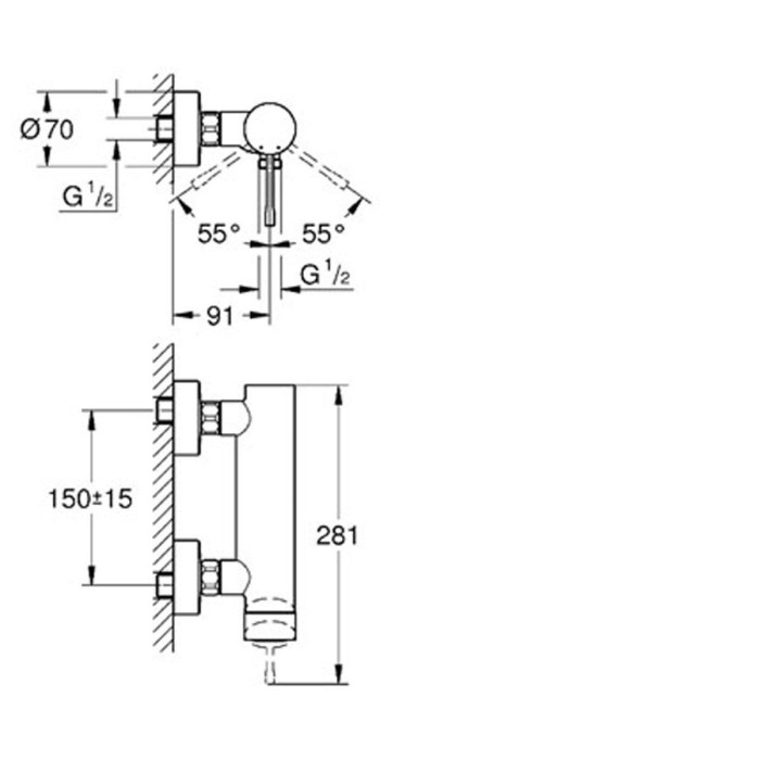 Смеситель для душа GROHE Essence New 33636001