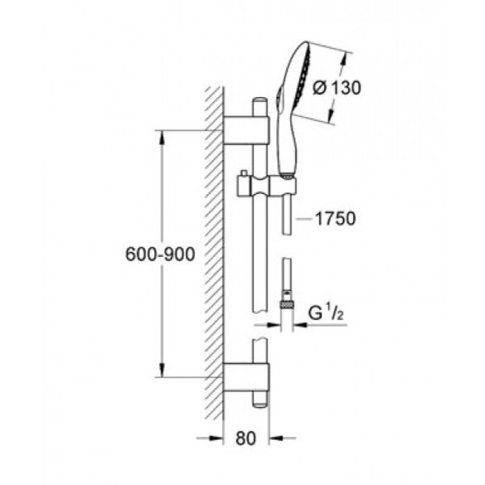 Душевой набор Grohe Power & Soul 051193