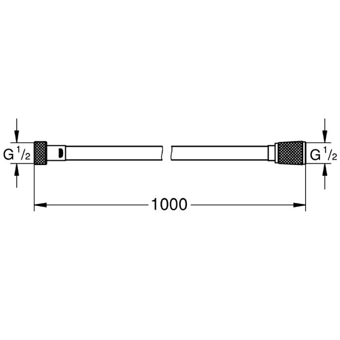 Silverflex Шланг 1000 mm, хром