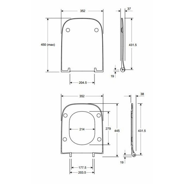 MODO сидіння для унітазу з матеріалу Duroplast, антибактеріальне, Soft Close (пол.)