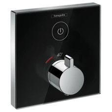 ShowerSelect Термостат  для одного потребителя, стеклянный, СМ, черный/хром