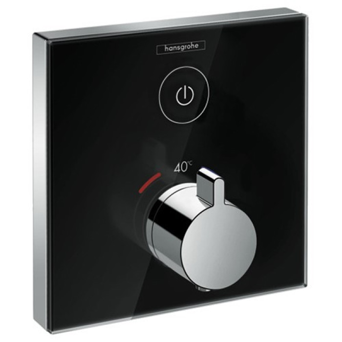 ShowerSelect Термостат  для одного потребителя, стеклянный, СМ, черный/хром