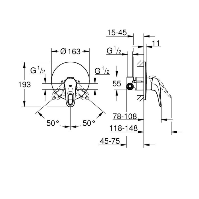Смеситель для душа Grohe Eurostyle (33635003)