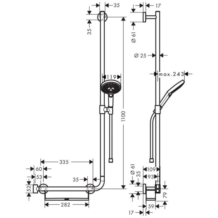 Душевой набор HANSGROHE Unica Comfort Raindance Select S