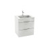 SUIT тумба 540*422*620мм з раковиною, 1 отвір під змішувач, 2 висувні шафки, колір білий глянець