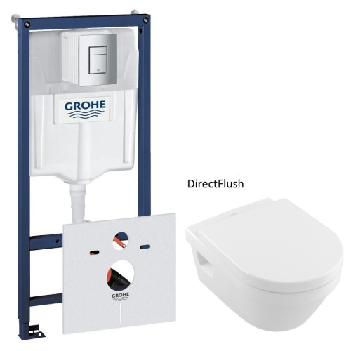 Комплект: ARCHITECTURA Directflush унитаз подвесной 37*53см в ком с сид с функ Slow closing + GROHE инстал