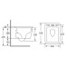 LIBRA Rimless унітаз підвісний 52*35*33см, сидіння Slim slow-closing