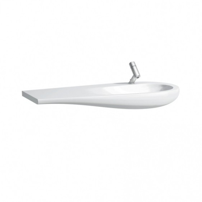 Умивальник ALESSI ONE  120см, з інтегр. стільницею зліва, без отв. під змішувач, без відп. переливу, з покриттям LCC