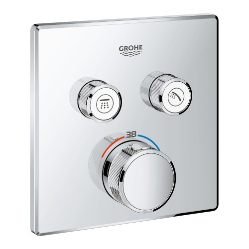 Термостат для душу GROHE Grohtherm SmartControl, зовнішня частина, на 2 споживача