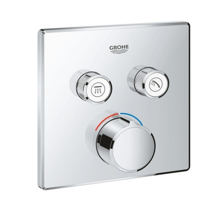 Змішувач для душу SmartControl зовнішня частина, на 2 виходи, хром