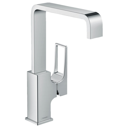 Змішувач для кухні HANSGROHE Metropol, одноважільний з донним клапаном push-open, хром, з рукояткою-петлею