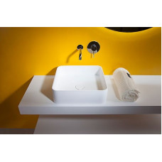 Раковина накладная каменная Solid surface 400*400*125mm