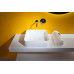 Раковина накладна кам'яна Solid surface 400*400*125mm