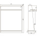 Підлогова полиця-рушникотримач, кам'яна Solid surface 550*150*680mm