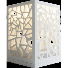 Декоративний ажурний світильник, кам'яний Solid surface 150*150*220mm