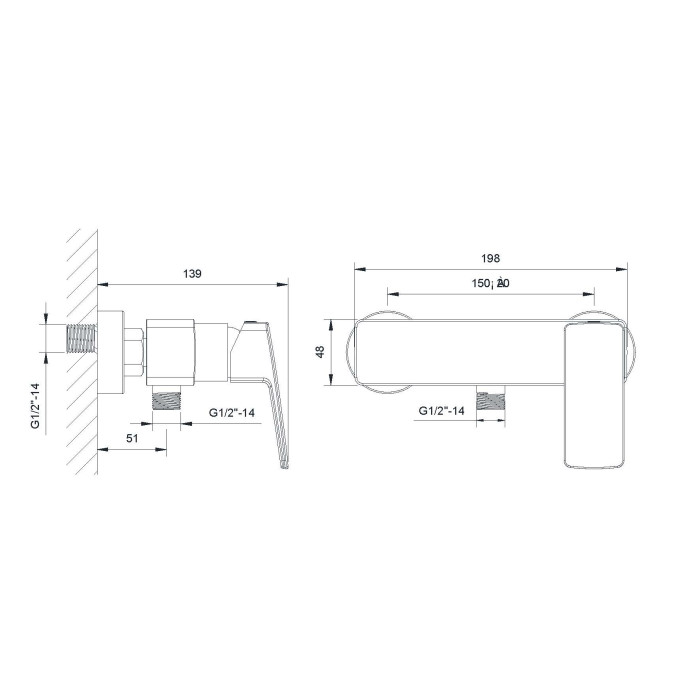 Смеситель для душа Imprese Grafiky ZMK041807080
