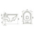 SOLAR Rimless подвесной унитаз 56*37,7*40см, сиденье твердое Slim slow-closing