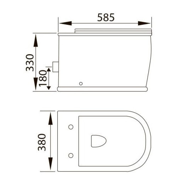 PUERTA RIM унитаз подвесной 58,5*38*33см, сиденье твердое slow-closing