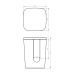 Коробочка для спонжиків кам'яна Solid surface 70*70*105мм