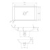 Умивальник 59,5*34,5*10,5см накладний кам'яний Solid surface
