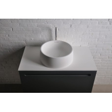 Раковина накладна кам'яна кругла Solid surface ø420*150 mm