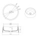 Раковина накладная каменная  круглая Solid surface ø420*150 mm