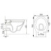 Комплект: IBERIA  Rimless Унитаз подвесной, сиденье Slim slow-closing (550*355*400)+Комплект инсталляции Volle Master4в1 (хром)