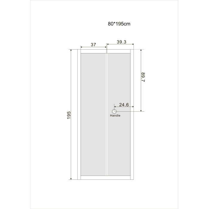 Дверь для душевой кабины EGER bifold 80*195 мм