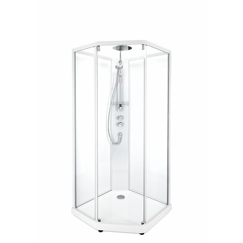 Передні стінки та двері до душової п'ятикутної кабіни IDO SHOWERAMA 10-5 Comfort 100*100см
