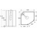 Передні стінки та двері до душової п'ятикутної кабіни IDO SHOWERAMA 10-5 Comfort 100*100см