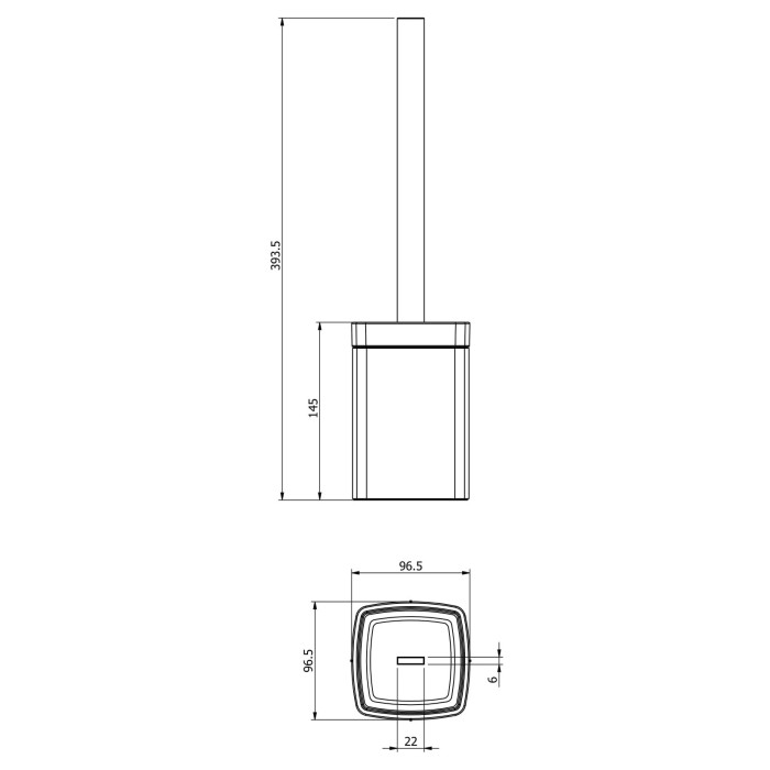 Єршик TEO хром+матове скло підлоговий