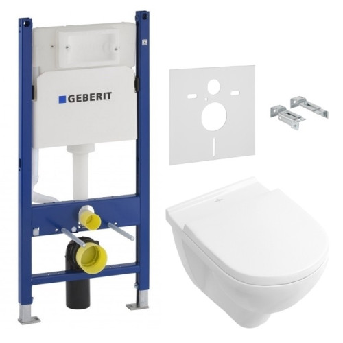 Комплект: O.NOVO DirectFlush унітаз підвісний 5660HR01 з сид. soft-close, Geberit Duofix 458.126.00.1