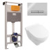 Комплект: O.NOVO DirectFlush унитаз подвесной 5660HR01 с сид. soft-close, IMPRESE Комплект инсталляции 3в1(клавиша PANI хром)
