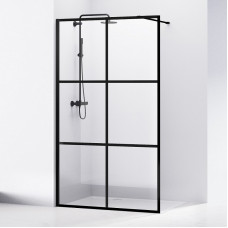 Стенка для душевой кабины VOLLE "Malla Negra" 1100*2000*8mm, Walk-In