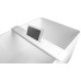 Накладна полиця на ванну, кам'яна Solid surface 870*115*24mm, колір білий