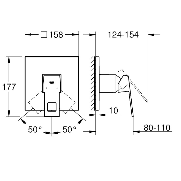 Смеситель для душа  Grohe Eurocube 24061000