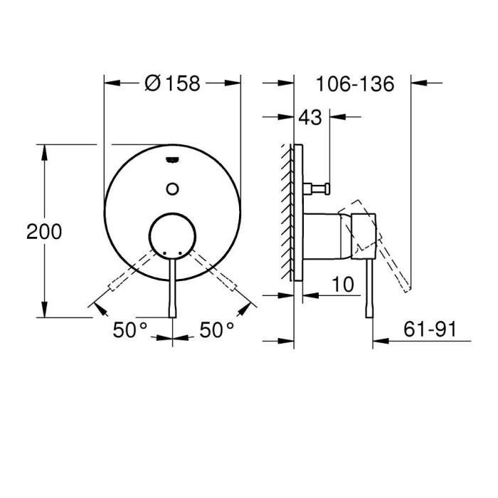 Смеситель для душа GROHE ESSENCE 24058001